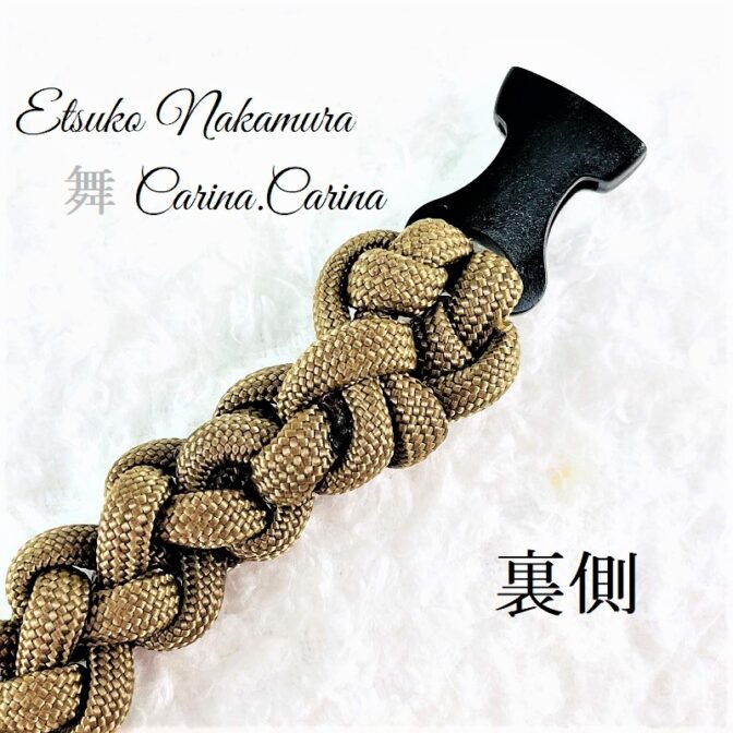 [公式]パラコードマクラメ編みNo49ブラウン1本結び犬猫首輪