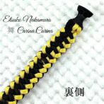 [公式]パラコードマクラメ編みNo68 イエローとブラックの犬首輪