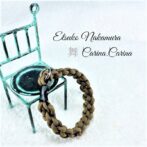 [公式]パラコードマクラメ編みNo49ブラウン1本結び犬猫首輪