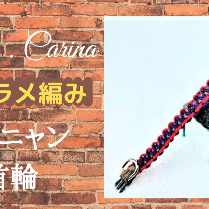 パラコードマクラメ編みNo18　小型犬首輪平結びのキット