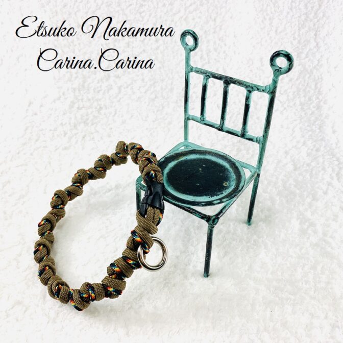 マクラメ編み犬猫首輪キット＃3No1（小型犬向き）