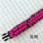 [公式]パラコードNo80マクラメ編みローズとまだら色中、小型犬用首輪