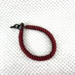 綿100%ロー引きロープNo100　赤と黒のマクラメ編みネック＆チョーカー