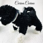 [公式]パラコードマクラメ編みNo74 白とまだら紺色の犬首輪