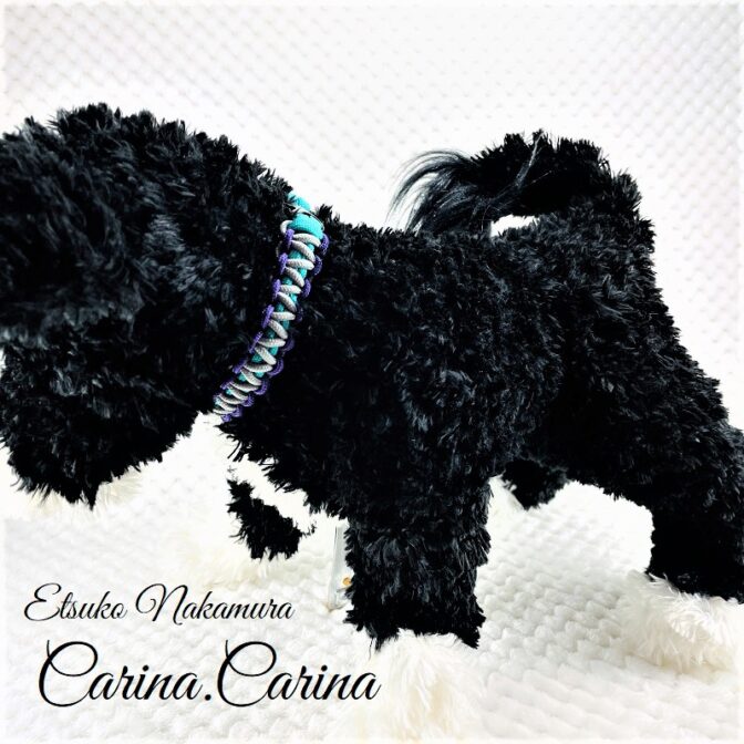 [公式]パラコードNo78マクラメ編み小型犬用首輪