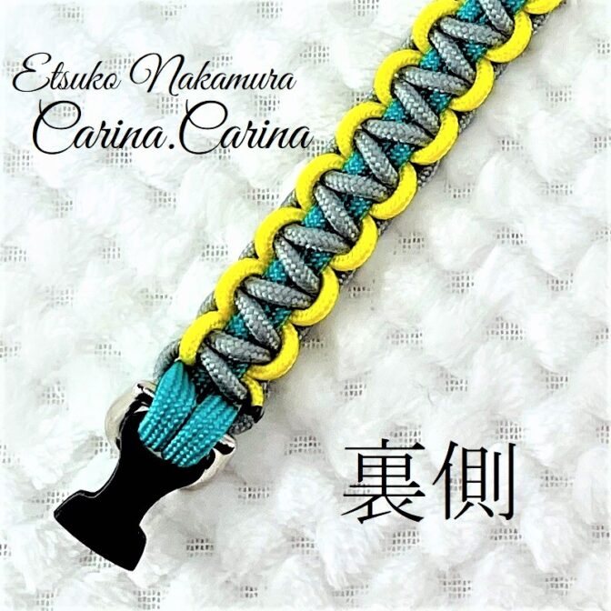 [公式]パラコードNo79マクラメ編み小型犬用首輪