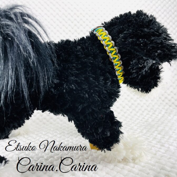 [公式]パラコードNo79マクラメ編み小型犬用首輪