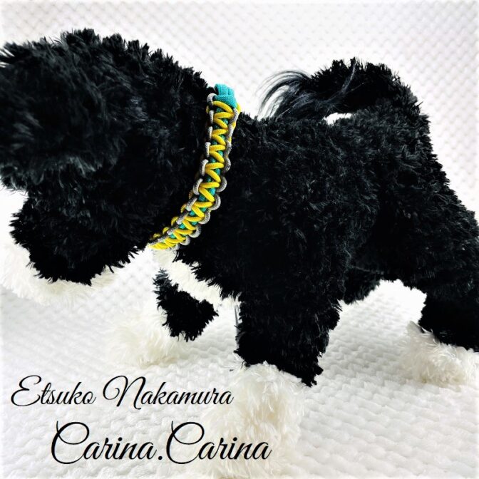 [公式]パラコードNo79マクラメ編み小型犬用首輪