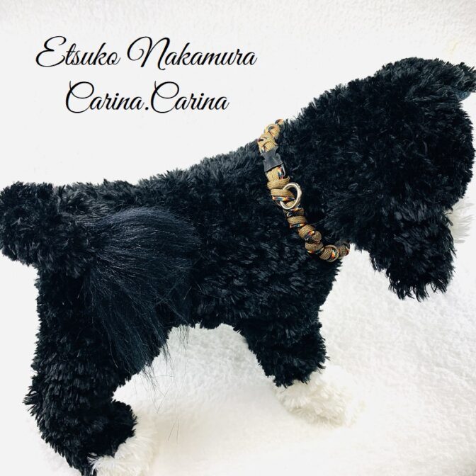 マクラメ編み犬猫首輪キット＃3No1（小型犬向き）