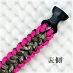 [キット]パラコード#55No80マクラメ編み ローズ、まだら色の小型、中型犬首輪