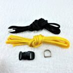 [キット]パラコード＃47No68マクラメ編み イエローとブラックの犬首輪