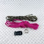 [キット]パラコード#55No80マクラメ編み ローズ、まだら色の小型、中型犬首輪