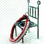 [キット]パラコード#56No81マクラメ編み 赤白茶の小型、中型犬首輪