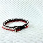 [キット]パラコード#56No81マクラメ編み 赤白茶の小型、中型犬首輪