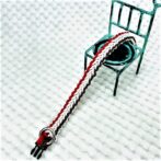 [キット]パラコード#56No81マクラメ編み 赤白茶の小型、中型犬首輪