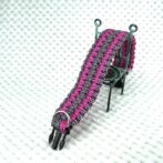 [公式]パラコード＃57No82マクラメ編みローズとまだら色大、中型犬用首輪