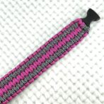 [公式]パラコード＃57No82マクラメ編みローズとまだら色大、中型犬用首輪