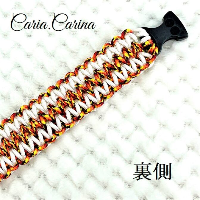 [公式]パラコード＃58No83マクラメ編みローズとまだら色大、中型犬用首輪