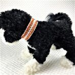 [公式]パラコード＃58No83マクラメ編みローズとまだら色大、中型犬用首輪