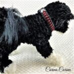 [公式]パラコード＃59No84マクラメ編みグレー黒赤まだら色大、中型犬用首輪