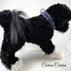 [公式]パラコード＃60No85マクラメ編みグレー青まだら色3色大、中型犬用首輪