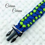 [公式]パラコード＃63No88マクラメ編みグリーンと青の大、中、小型犬用首輪