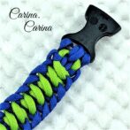 [公式]パラコード＃63No88マクラメ編みグリーンと青の大、中、小型犬用首輪