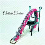 [公式]パラコード＃68No93マクラメ編みピンクとブルーの犬用首輪