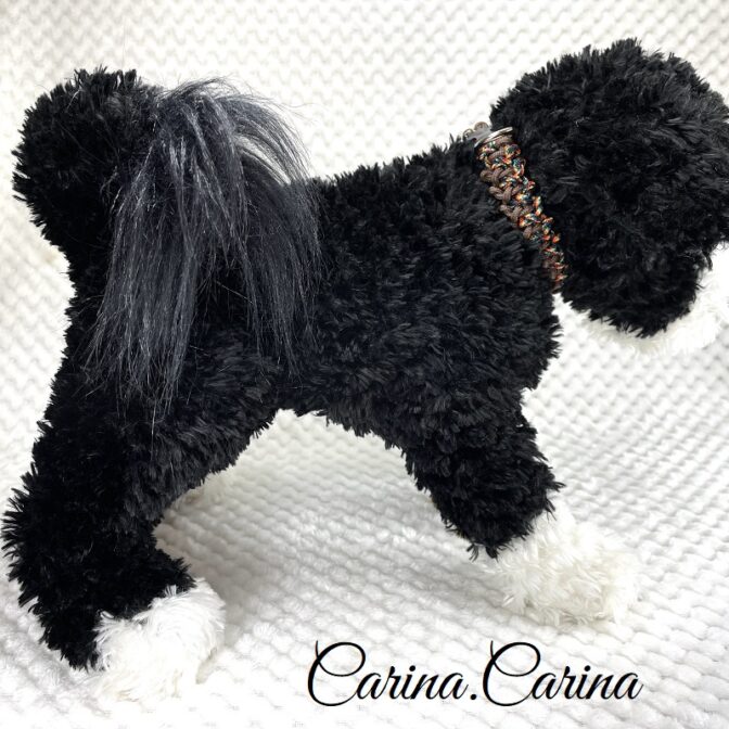 [公式]パラコード＃69No94マクラメ編み焦げ茶と赤まだらの犬用首輪