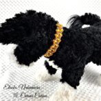 [キット]パラコード＃41No59マクラメ編みネオオレンジとハニーイエローと茶の犬首輪