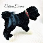 [キット]パラコード#54No77マクラメ編み 濃茶グレー赤まだらの小型、中型犬首輪