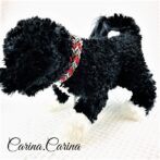 [キット]パラコード#54No77マクラメ編み 濃茶グレー赤まだらの小型、中型犬首輪