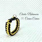 [キット]パラコード＃47No68マクラメ編み イエローとブラックの犬首輪