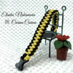 [キット]パラコード＃47No68マクラメ編み イエローとブラックの犬首輪