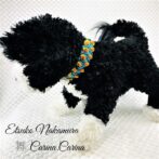 [キット]パラコード＃43No61マクラメ編み ターコイズブルーとオレンジ＆イエローの犬首輪