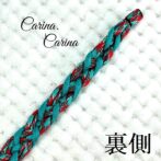 [公式]パラコードNo106マクラメ編みターコイズ/レッドとオーキッドブルーの大、中型犬用首輪