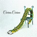 [公式]パラコード＃74No99マクラメ編みイエローとグリーンの犬首輪