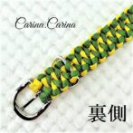 [公式]パラコード＃74No99マクラメ編みイエローとグリーンの犬首輪