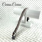 [公式]パラコード＃78No103マクラメ編み白と赤黒まだらの犬猫用首輪