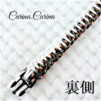 [公式]パラコード＃78No103マクラメ編み白と赤黒まだらの犬猫用首輪