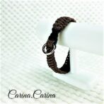 [公式]パラコード#82No108マクラメ編み細ロープ茶の犬猫用首輪