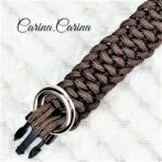 [公式]パラコード#82No108マクラメ編み細ロープ茶の犬猫用首輪