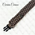 [公式]パラコード#82No108マクラメ編み細ロープ茶の犬猫用首輪