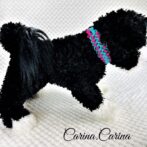 [公式]パラコード#83No109マクラメ編みローズとブルーの大、中、小型犬用首輪