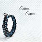 [公式]パラコード#84No1110マクラメ編み細ロープ茶と紺まだらの犬猫用首輪