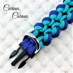 [公式]パラコード#85No111マクラメ編み紫とブルーの大、中、小型犬用首輪