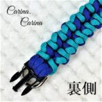 [公式]パラコード#85No111マクラメ編み紫とブルーの大、中、小型犬用首輪