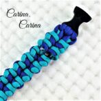 [公式]パラコード#85No111マクラメ編み紫とブルーの大、中、小型犬用首輪