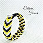 [公式]パラコード#86No112マクラメ編み黄色、白、青の大、中、小型犬用首輪