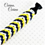 [公式]パラコード#86No112マクラメ編み黄色、白、青の大、中、小型犬用首輪